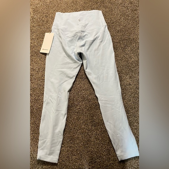 Lululemon NWT size 8 double lined Aligns 25” in the color Powder Blue - Picture 2 of 6